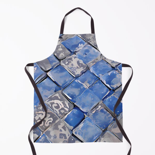 Item preview, Blue and white and grey tiles designed and sold by ReachForArt.