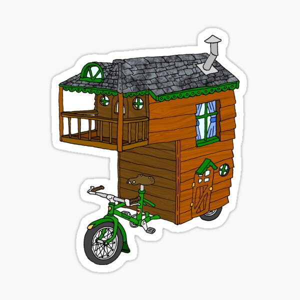 Item preview, Cabin in the woods, bikepacking wanderlust bug out bike. designed and sold by Tony Milsom.
