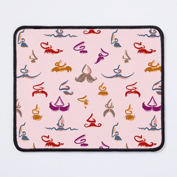 Item preview, Noses and mustaches (on light pink) designed and sold by Irina Ivanova.