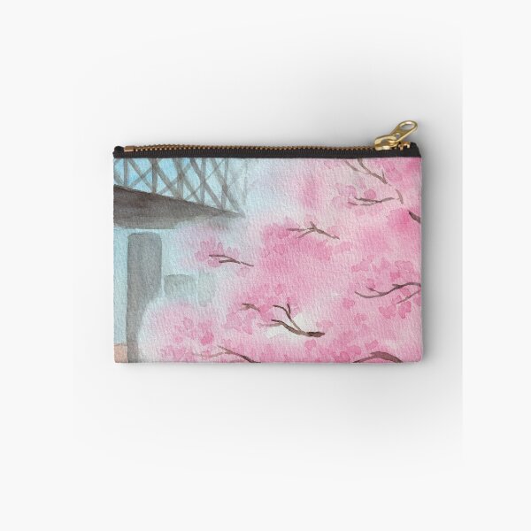 Item preview, Cherry blossom in the city, watercolor painting, loose landscape art, NYC spring view from Roosevelt Island designed and sold by fengyuhao.