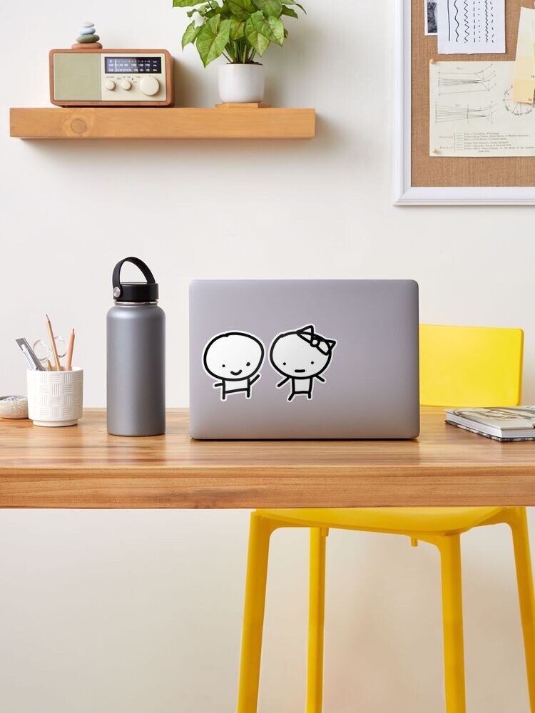 CUTE COUPLE - PINK BOW Sticker by Character Assassination