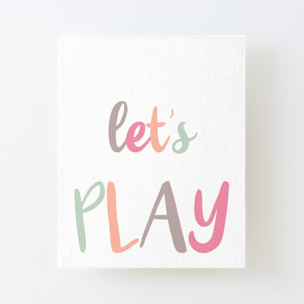 Playroom Play The Day Away Pastel Rainbow Poster