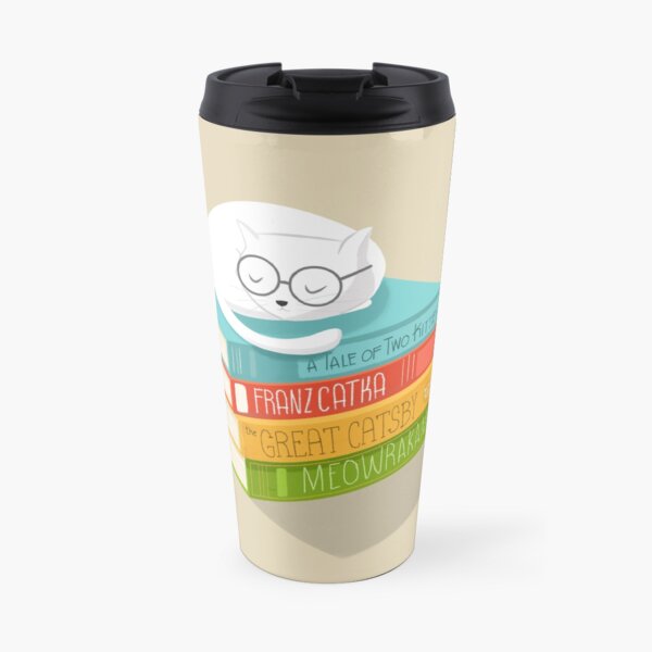 The Cat Loves Books Travel Mug