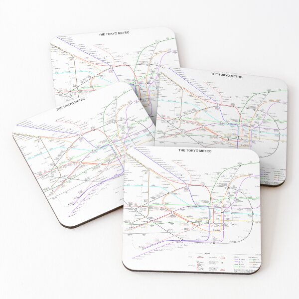 Item preview, Tokyo Subway map designed and sold by SubwayMapper.