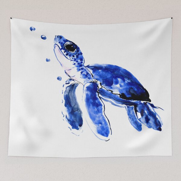 Item preview, sea turtle nursery illustrationd esign designed and sold by surenart.