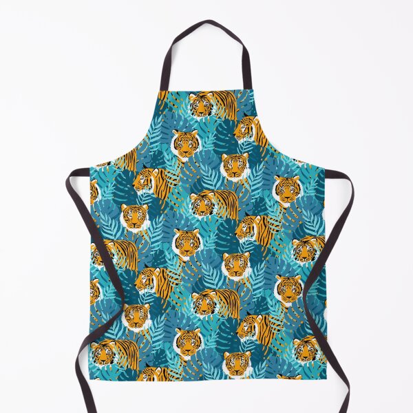 Item preview, Jungle Tigers - Blue designed and sold by latheandquill.