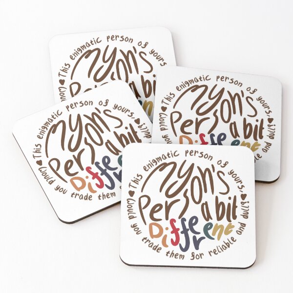 Item preview, My Person’s A Bit Different (white bg, brown hearts, 13 ‘different’) designed and sold by RadiantDuat.