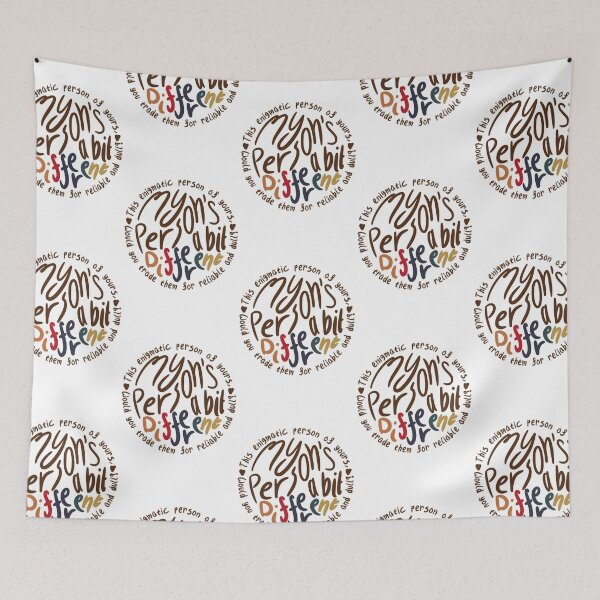 Item preview, My Person’s A Bit Different (white bg, brown hearts, 13 ‘different’) designed and sold by RadiantDuat.