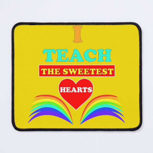 Item preview, I teach the sweetest heart rainbow design designed and sold by MotiveStuff.