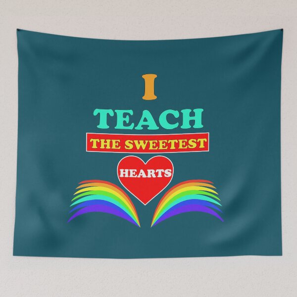 Item preview, I teach the sweetest heart rainbow design designed and sold by MotiveStuff.