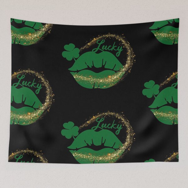 Item preview, ST PATRICKS DAY lucky lips designed and sold by amy greaves.