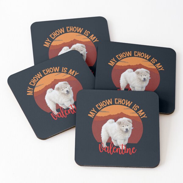 Item preview, My Chow Chow is my Valentine, Dog Lover, White Chow Chow Puppy designed and sold by DiensDesign.