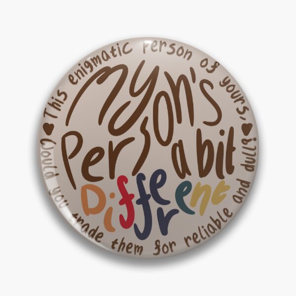 Item preview, My Person’s A Bit Different (brown bg, brown hearts, 13 ‘different’) designed and sold by RadiantDuat.