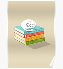The Cat Loves Books Poster
