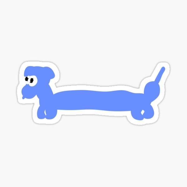 wiener-dog-balloon-animal-sticker-for-sale-by-carooolll-redbubble