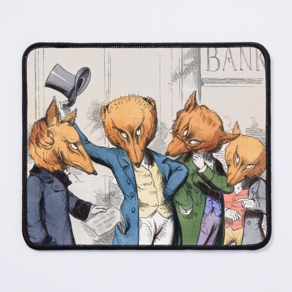 Item preview, Foxes Join the One Percent Club - Modified Victorian-era Cartoon designed and sold by TheCurators.