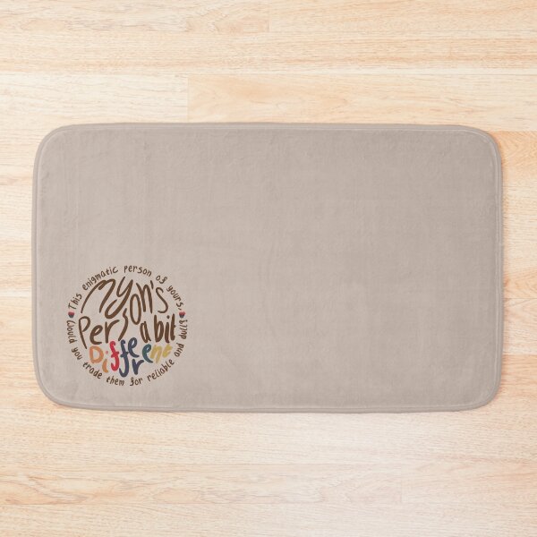 Item preview, My Person’s A Bit Different (brown bg, 13 hearts, 13 ‘different’) designed and sold by RadiantDuat.