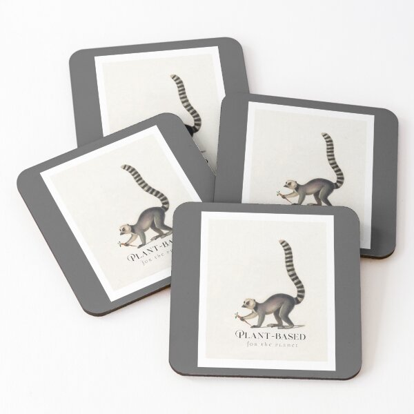 Item preview, Plant-based for the Planet Ring-tailed Lemur Poster designed and sold by TheCurators.
