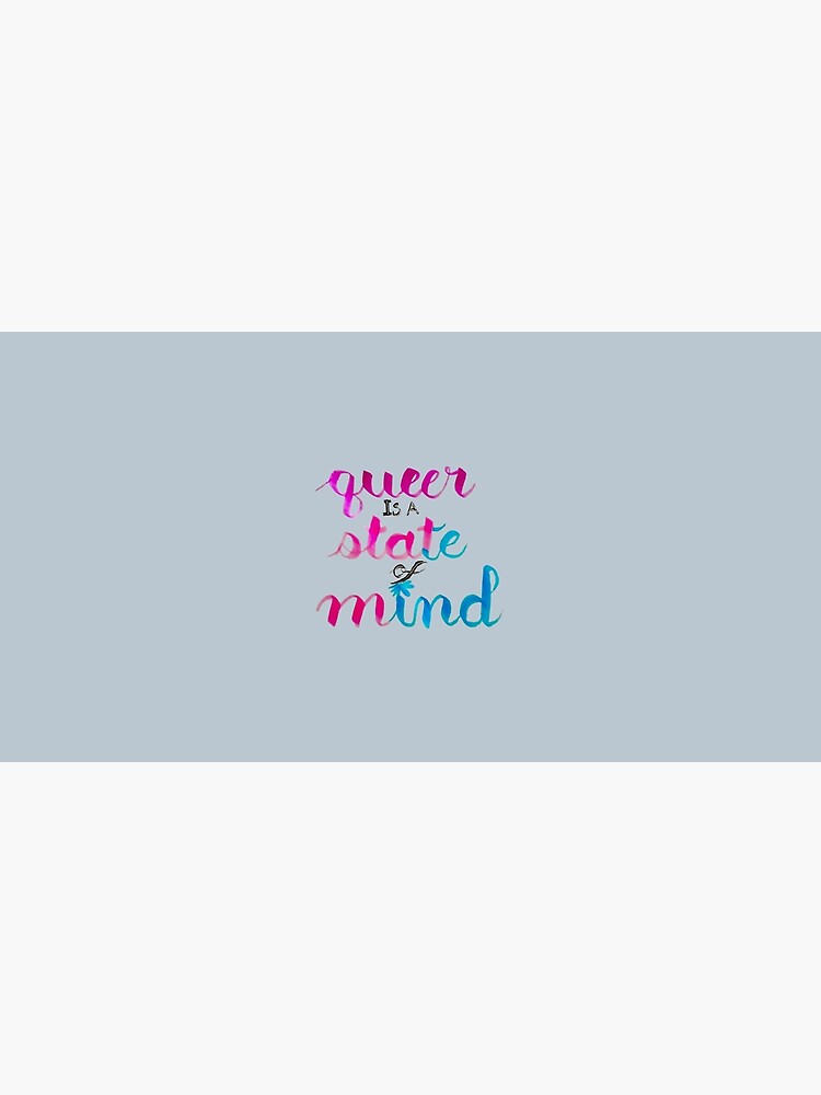 Thumbnail 5 of 5, Mouse Pad, Queer is a state of mind, hand lettered designed and sold by Melindrea.