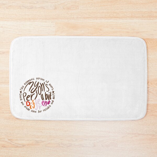 Item preview, My Person’s A Bit Different (white bg, brown hearts, sunset ‘different’) designed and sold by RadiantDuat.