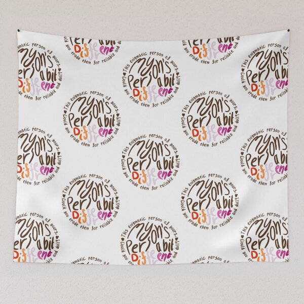 Item preview, My Person’s A Bit Different (white bg, brown hearts, sunset ‘different’) designed and sold by RadiantDuat.