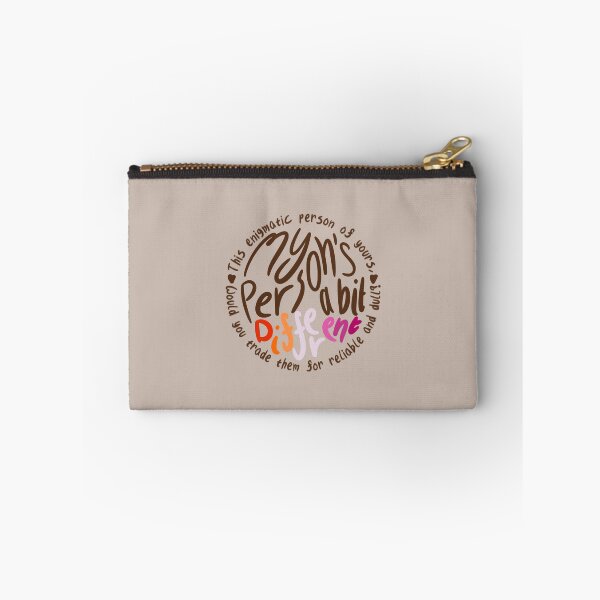 Item preview, My Person’s A Bit Different (brown bg, brown hearts, sunset ‘different’) designed and sold by RadiantDuat.