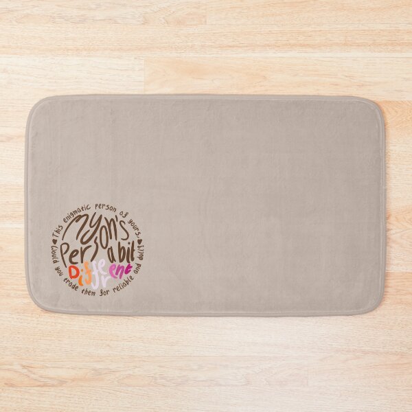 Item preview, My Person’s A Bit Different (brown bg, brown hearts, sunset ‘different’) designed and sold by RadiantDuat.