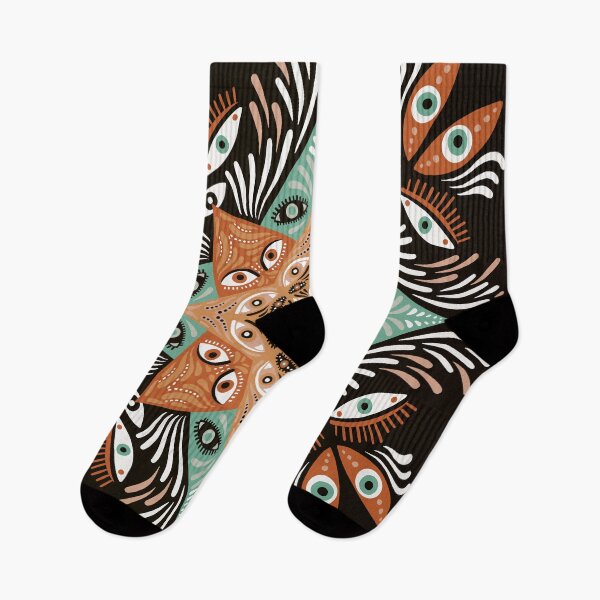 Item preview, Optical Madala – Mint & Mahogany designed and sold by Cat Coquillette.