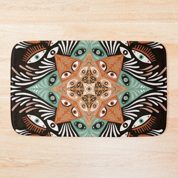 Item preview, Optical Madala – Mint & Mahogany designed and sold by Cat Coquillette.