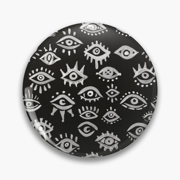 Item preview, Mystic Eyes – White on Black designed and sold by Cat Coquillette.