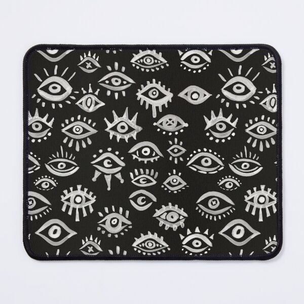 Item preview, Mystic Eyes – White on Black designed and sold by Cat Coquillette.