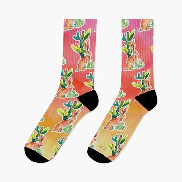 Item preview, Hare and Cactus - Sunset Ombre Background designed and sold by Jesslarsonart.
