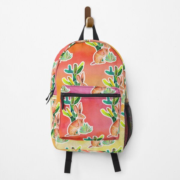 Item preview, Hare and Cactus - Sunset Ombre Background designed and sold by Jesslarsonart.