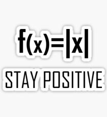 Stay Positive- Maths Joke Sticker