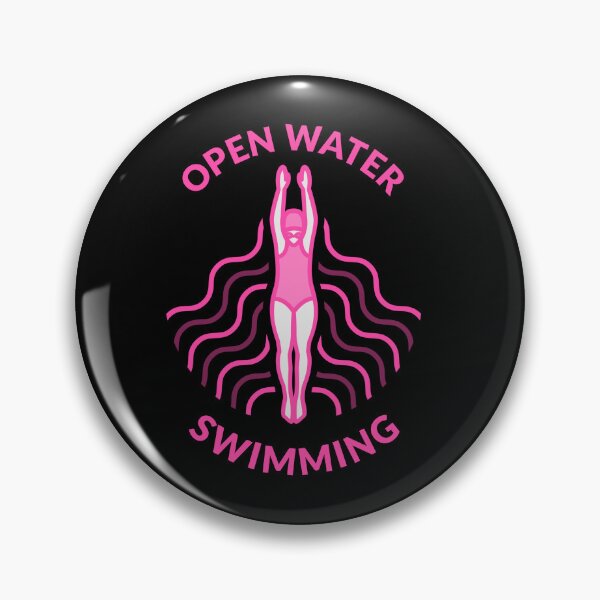 Item preview, Open Water Swimming - Pink - Graphic and Text - Wild Swimming Tees designed and sold by WildSwimming.