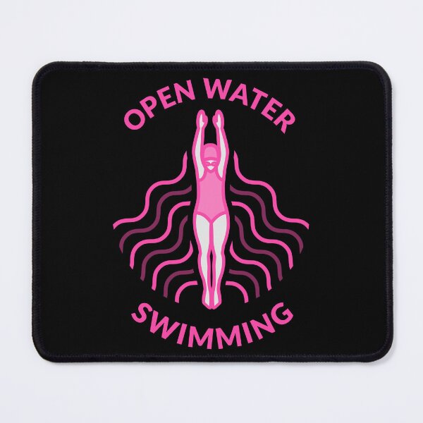Item preview, Open Water Swimming - Pink - Graphic and Text - Wild Swimming Tees designed and sold by WildSwimming.