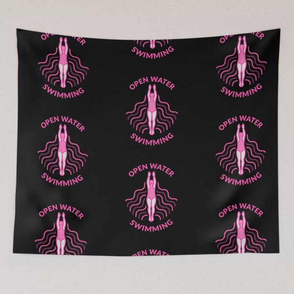 Item preview, Open Water Swimming - Pink - Graphic and Text - Wild Swimming Tees designed and sold by WildSwimming.