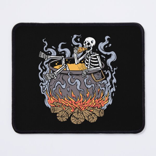 Item preview, Skeleton Eating Pizza in a Cauldron designed and sold by Pr1ncessM.