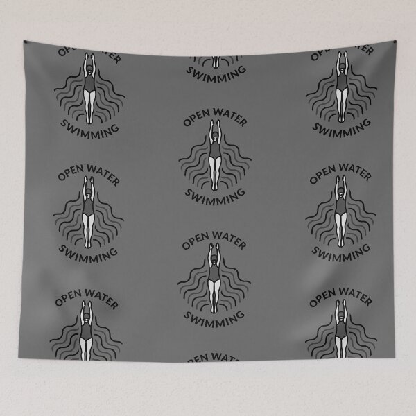 Item preview, Open Water Swimming - Black - Graphic and Text - Wild Swimming Tees designed and sold by WildSwimming.