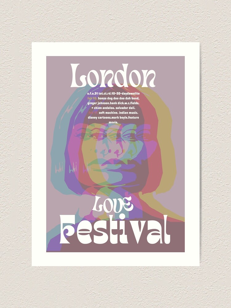 London Love Festival Poster 1960s Psychedelic retro MUSIC