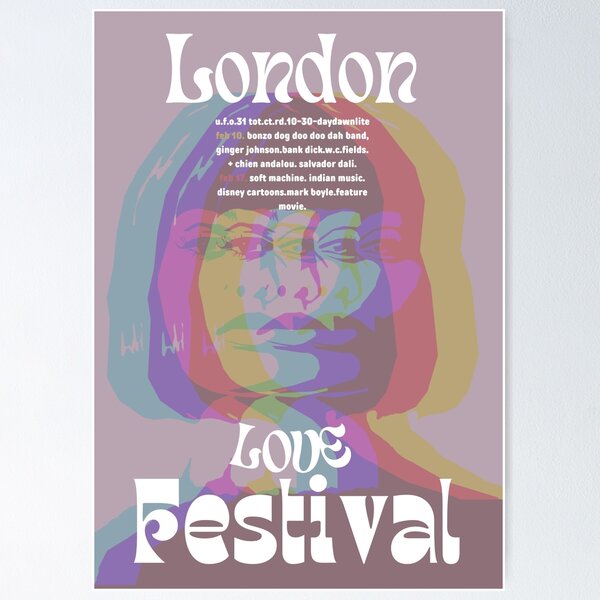 London Love Festival Poster 1960s Psychedelic Art Print for Sale by  adrienne75