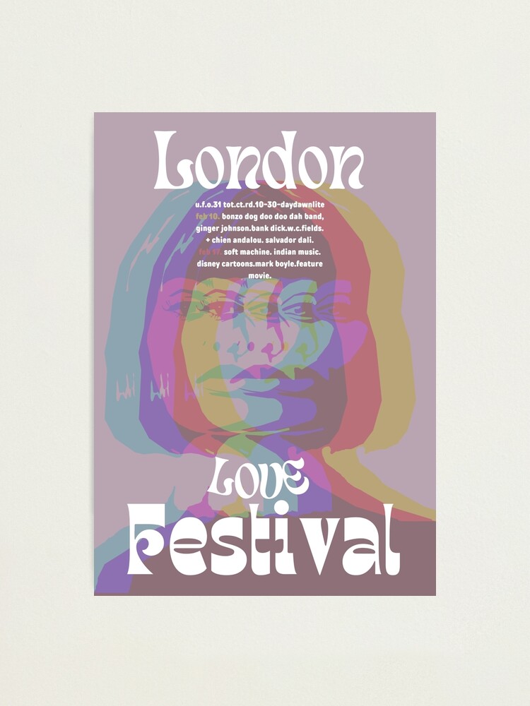 London Love Festival Poster 1960s Psychedelic retro MUSIC Photographic  Print for Sale by adrienne75