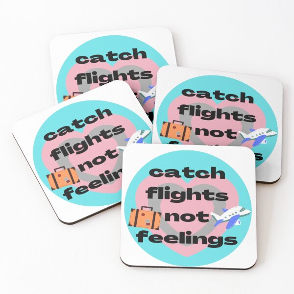 Item preview, Funky Travel motivation quotes - catch flights not feelings designed and sold by Yaatra.