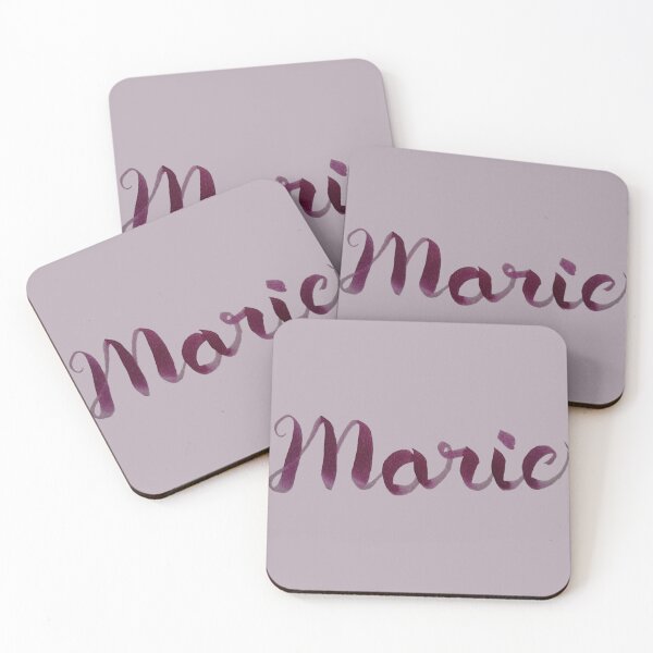 Item preview, Marie handlettered in dark plum designed and sold by Melindrea.