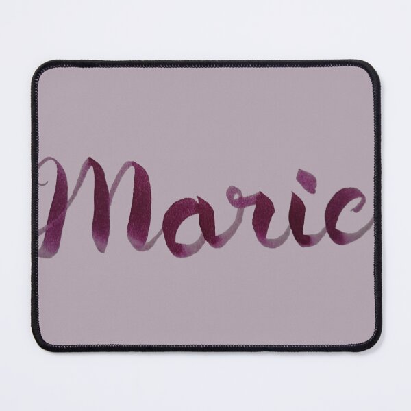 Item preview, Marie handlettered in dark plum designed and sold by Melindrea.