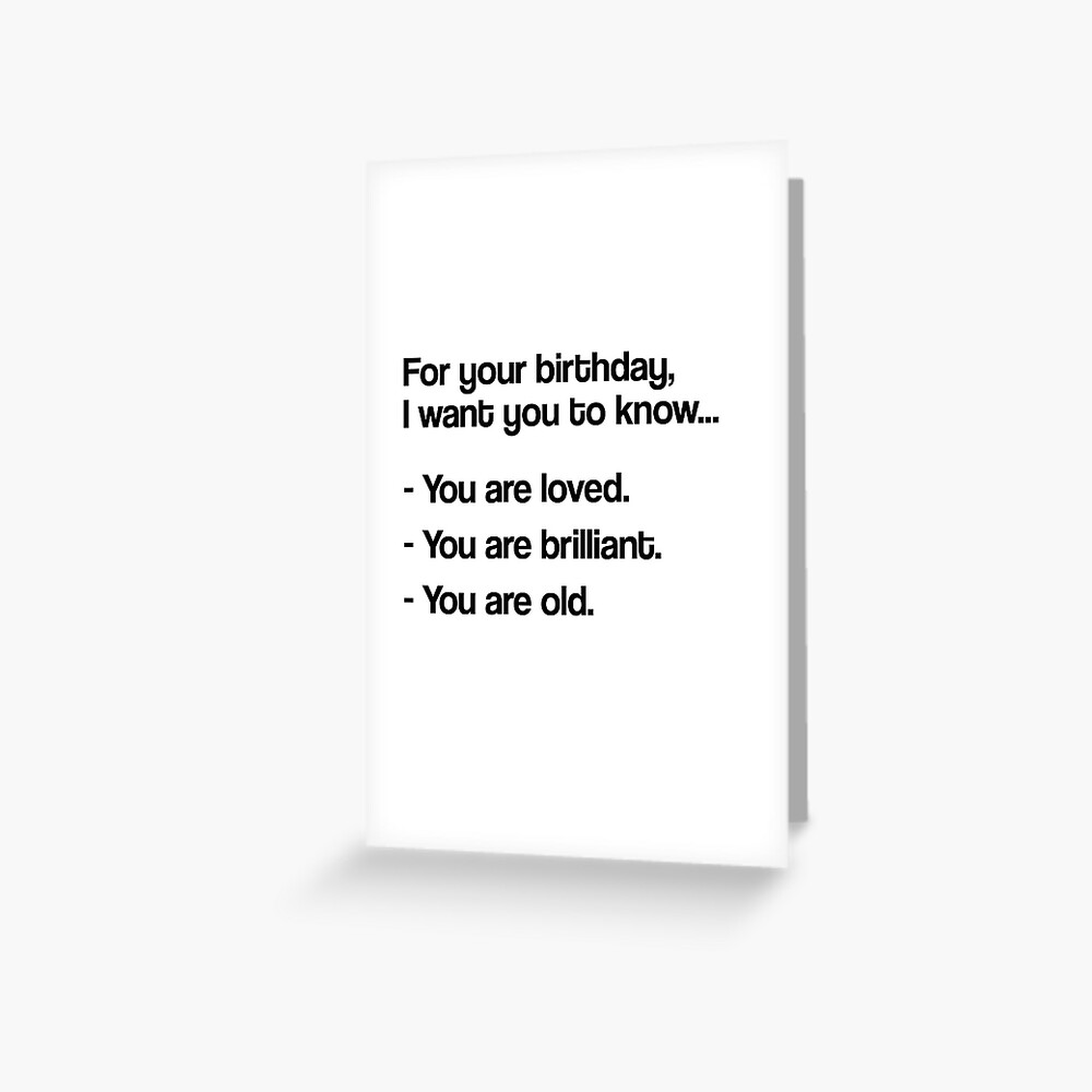 you-are-funny-birthday-card-greeting-card-for-sale-by-oldupdesign