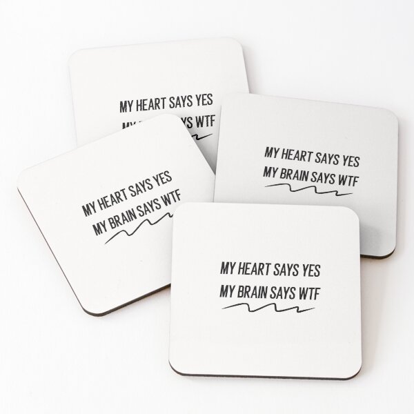 Item preview, my heart says yes my brain says wtf , shirt designed and sold by Crystakim.