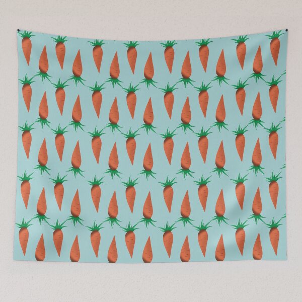 Item preview, Minimalistic carrots on blue background  designed and sold by Deviarty.