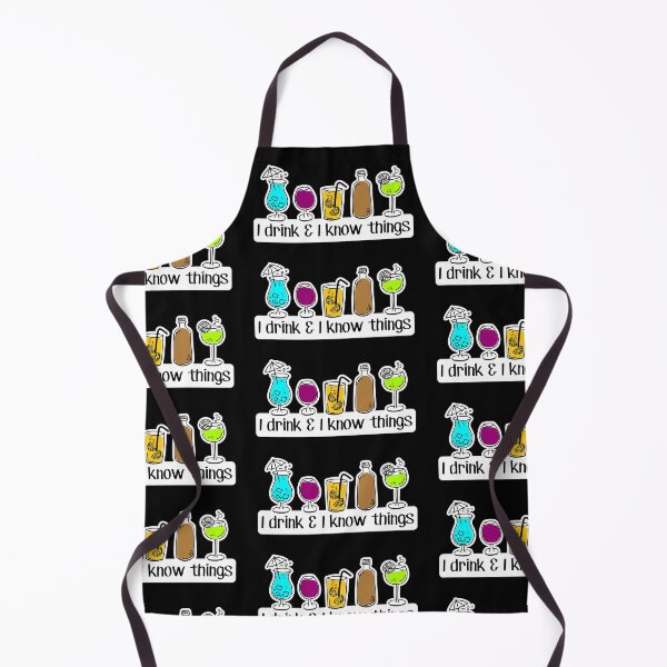 Item preview, I DRINK and know THINGS - FUNNY cocktail lovers - bottoms UP face DOWN - day drinking PARTY designed and sold by originalsusie.