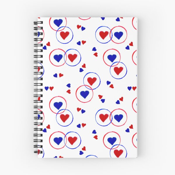 Item preview, Red and Blue Hearts Pattern designed and sold by MitaDreamDesign.
